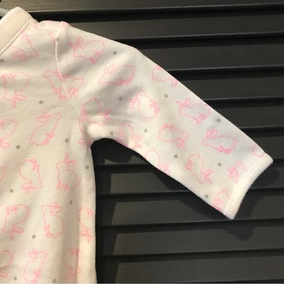 Janie and Jack Easter White and Pink Bunny Onesie, Size 0-3 Months New with Tags - Picture 5 of 10